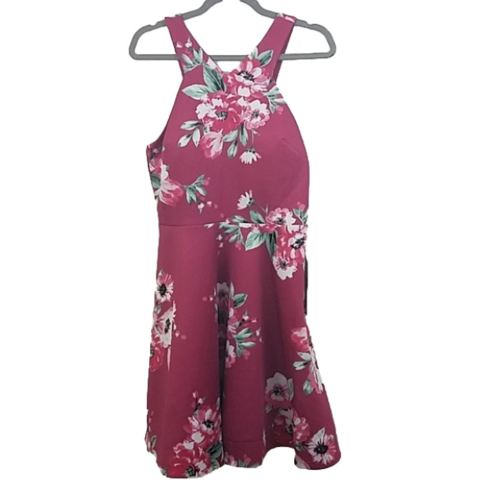 sequin hearts floral fit & flare mini dress 13